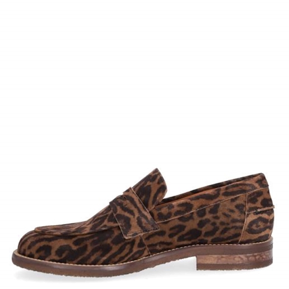 Billi Bi A9305 Loafers, Leopard Cuoio Suede 